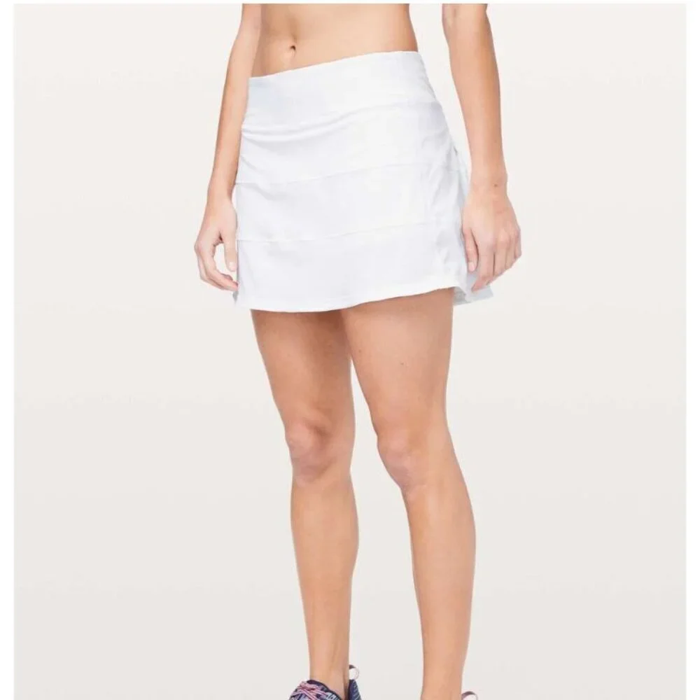 Lululemon Pace Rival Skirt (Tall) *4-way Stretch 15" White Size 6